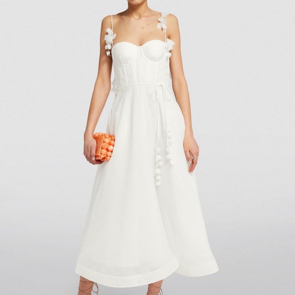 Zimmermann wonderland midi corset dress